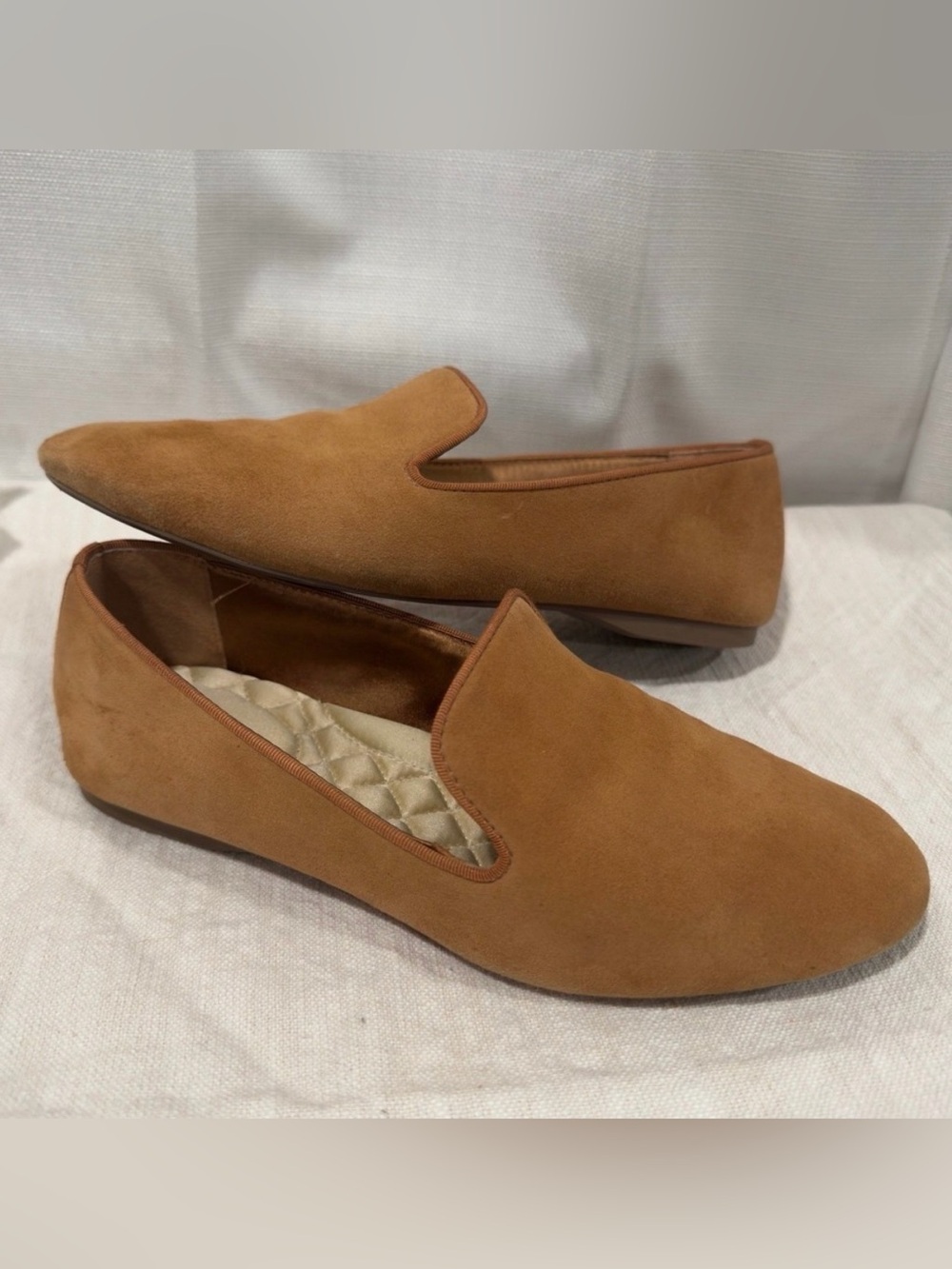 Birdies The Starling Loafer Suede‎ Camel Brown Women Shoes Flats Slip On